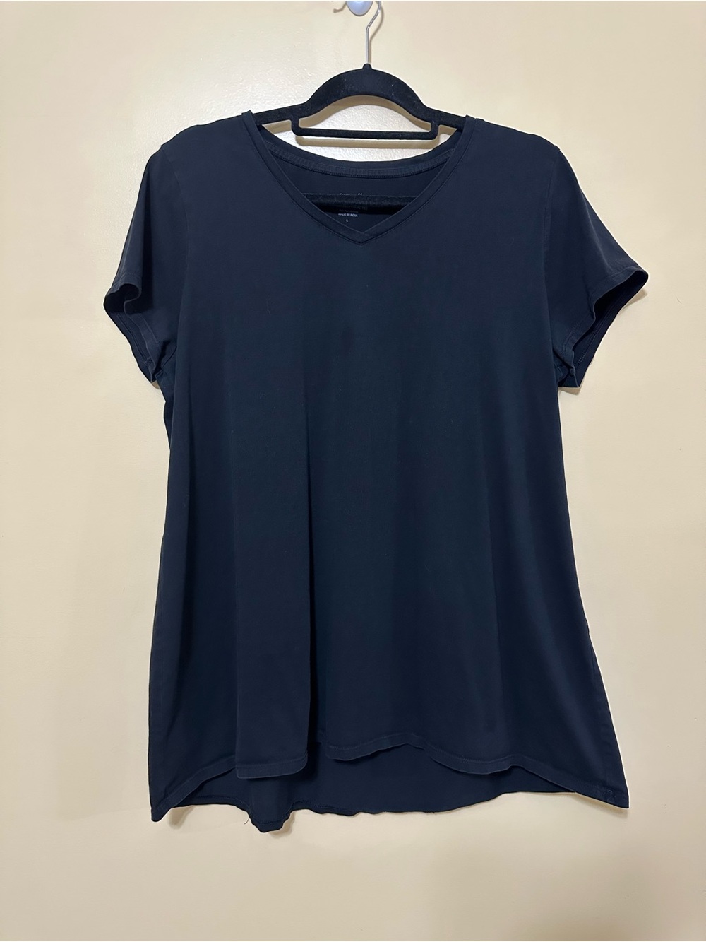 PureJill J.Jill PJ Pima Elliptical Tee V-neck Women XL Black